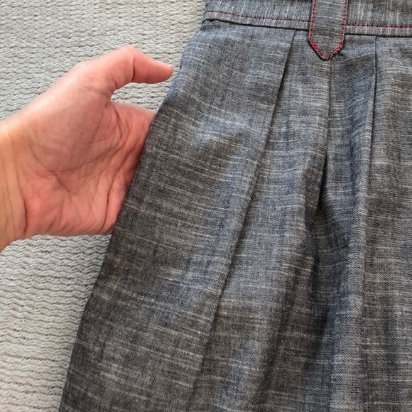 Jack BB Dakota front zip flare chambray skirt NWT size 6 A25 - Picture 7 of 8